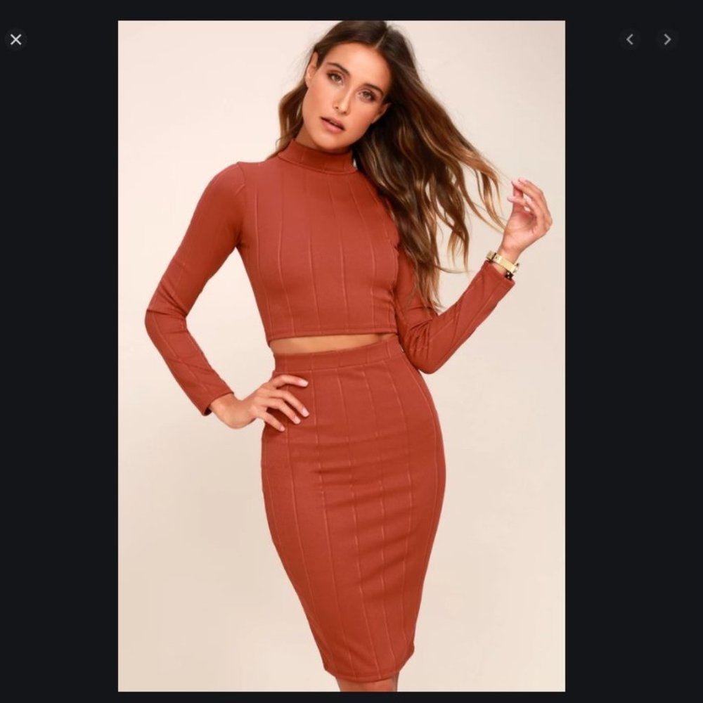 Lulus Rusty Rose two-piece